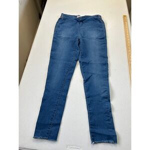 Free‎ People Blue Denim Skinny Jeans Frayed Hem Size W27